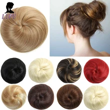 LUPU синтетическая резинка для волос шиньон с зажимом в шиньон эластичная лента для волос Булочки с кулиской 9 цветов термостойкие