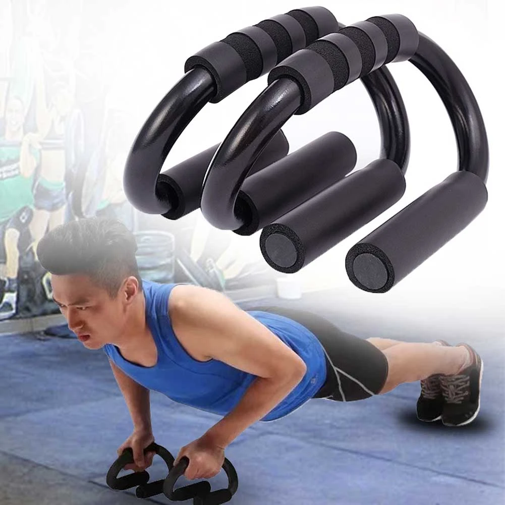 1 Pair Push Up Bars Stand Foam Handles For Chest Press Pull Gym Fitness Exercise