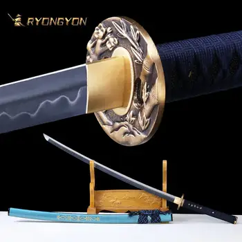 

RYONGYON Handmade Katana Real Sword Sharp Samurai Sword Genuine Japan Ninja Sword T10 steel Full Tang Clay Tempered Blade 611