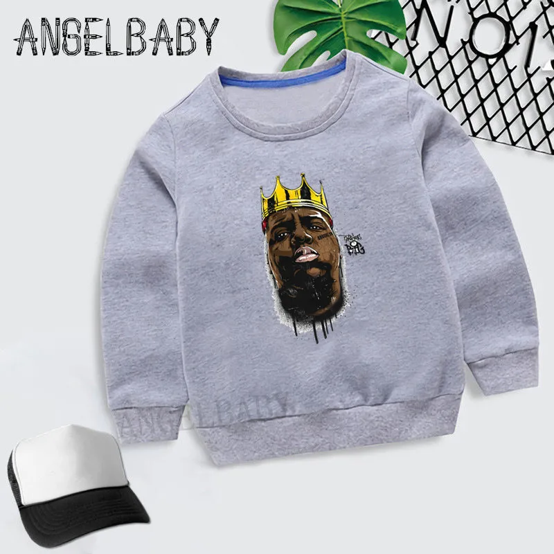 Детский Американский хип хоп известный большой дизайн Детская осенняя толстовка