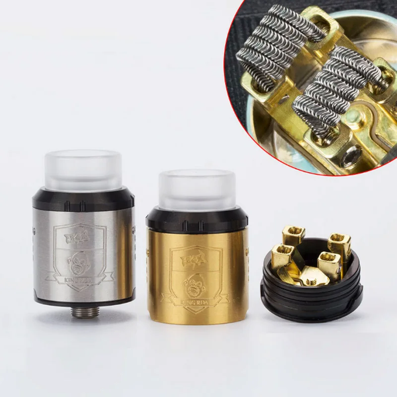 

King RDA Atomizer 24mm Diameter with 810 Drip Tips For Vape Box Mod Electronic Cigarette Hookah Atomizer