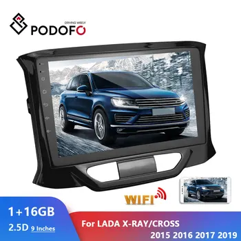 

Podofo 2din 9 '' Android Car Radio Multimedia Player IPS Touch Screen For LADA X-RAY/CROSS Navigation WIFI GPS Split screen