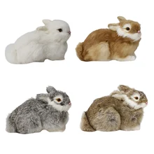 Имитация релястического кролика украшения для дома-белый/желтый/серый/коричневый
