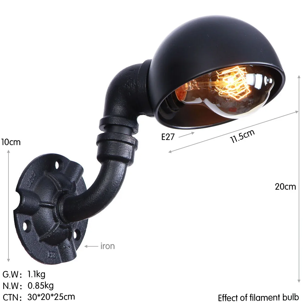 BG305 亚黑 尺寸图 钨丝 英文版