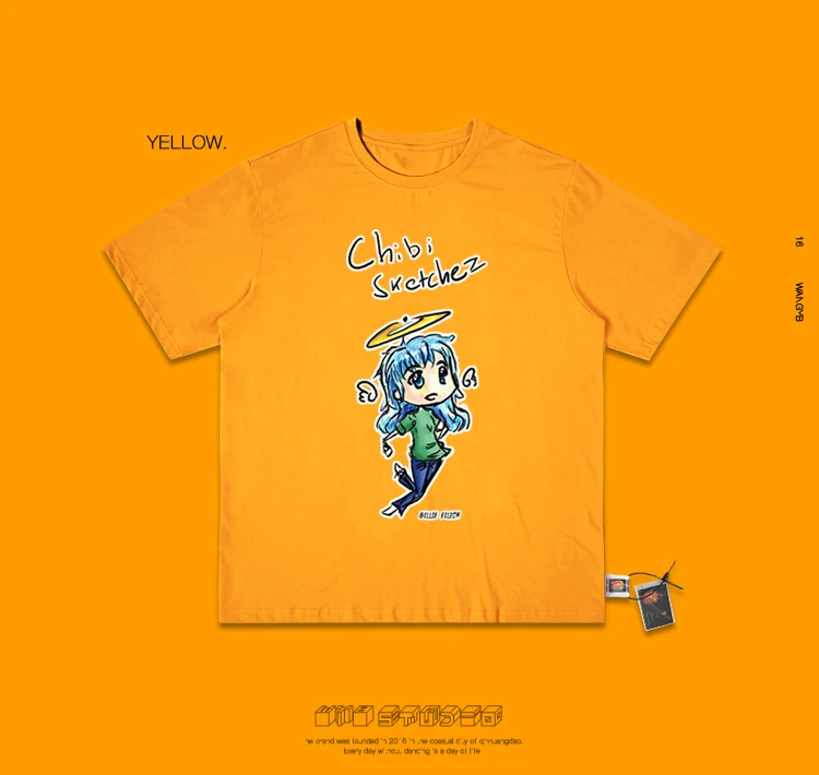 Billie Eilish ручной Doodle Половина рукава запах девушка Хай-стрит Ins короткий рукав стандарт отправки экземпляров Chao Корея оказание без подкладки верхняя одежда