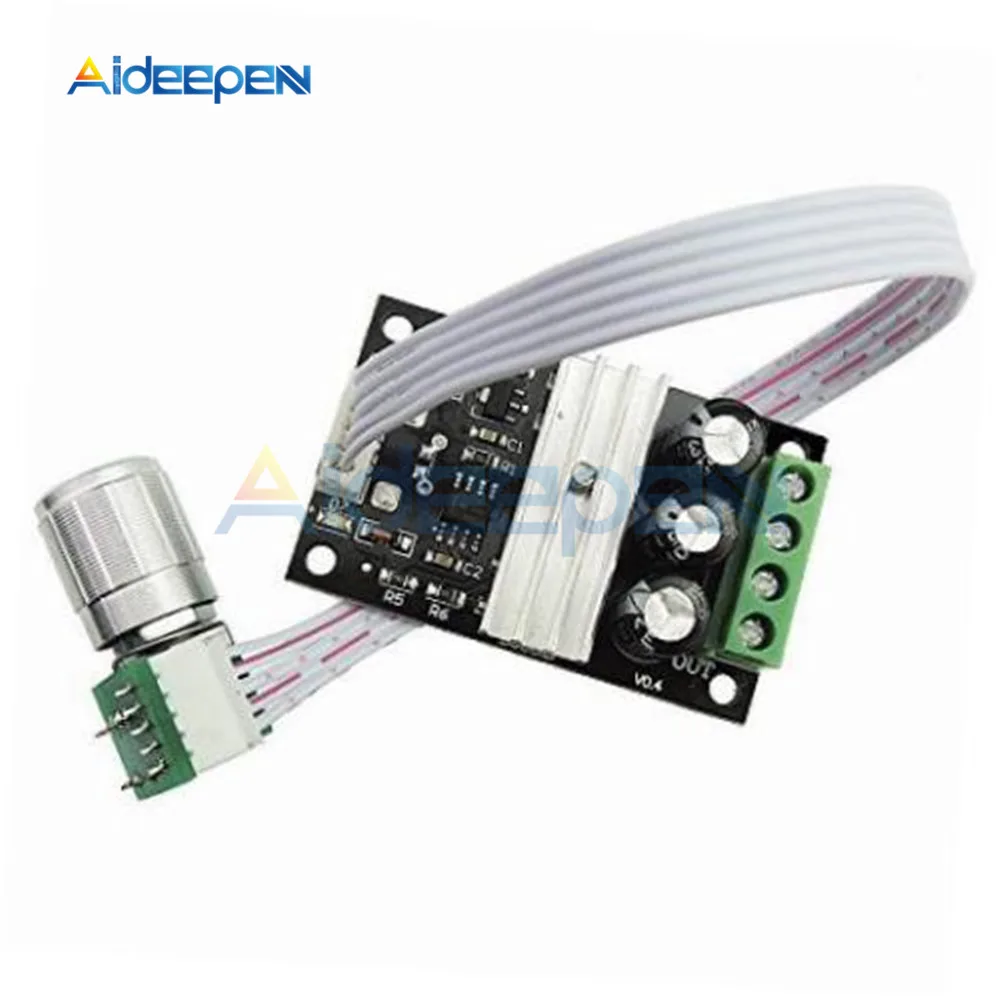 DC 6V 12V 24V 28VDC 3A 80W PWM Motor Speed Controller Regulator Adjustable Variable Speed Control With Potentiometer Switch