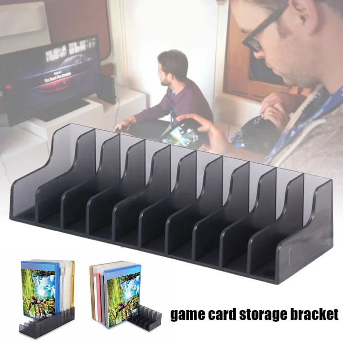 2 шт. коробка для карточных игр Подставка для хранения 10 слот Портативный кронштейн для хранения для PS4 LHB99