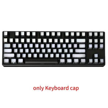 

104 Key Office Translucent Computer Keycap Side Printed 2 Tone Light Transmitting Ergonomic DIY Easy Install Accessory Gaming