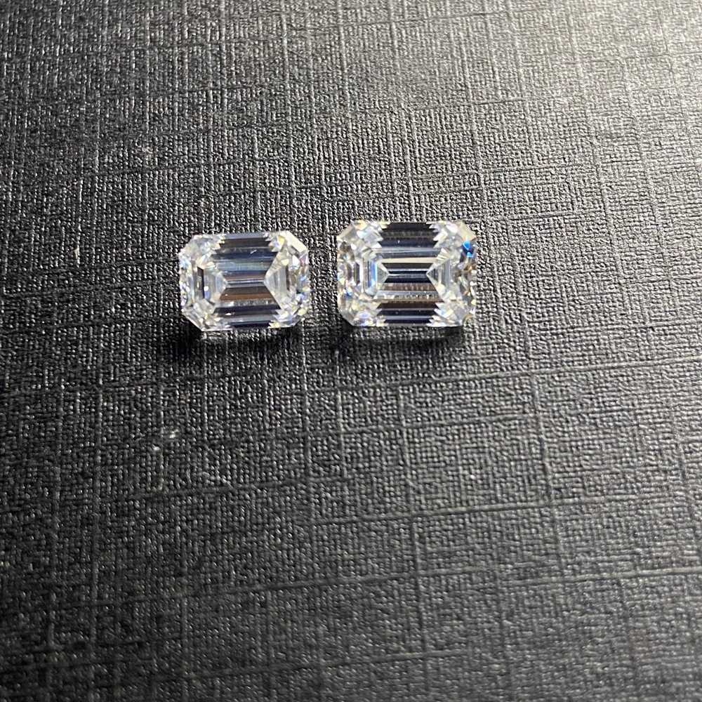 6 cts изумрудная огранка Высокое качество 10*12 мм VVS1 лабораторный созданный