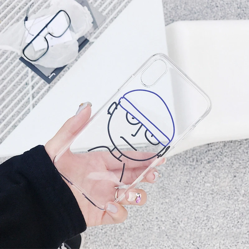 

Funny Avatar Transparency Casing Protective Cover for IPhone X 7 8 XR XS Max Fashion for IPhone 6 6s Plus