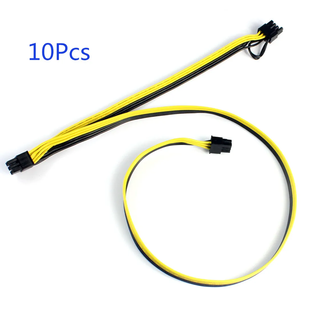 

10pcs Modular PSU Power Supply Cable Cord PCIe 6pin to 2 PCI-e 6+2Pin 8pin PCI Express Internal Power Splitter Ribbon Cable Wire