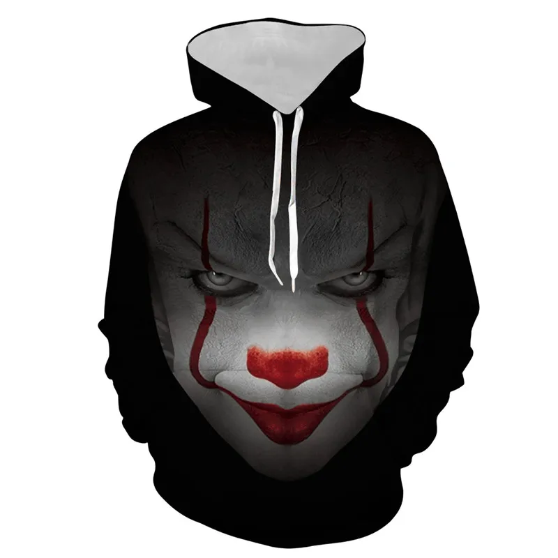 Movie It: Chapter Two cosplay Pennywise толстовка мужская и женская спортивная одежда для отдыха свитер с 3D принтом Новинка - Цвет: Pennywise 2