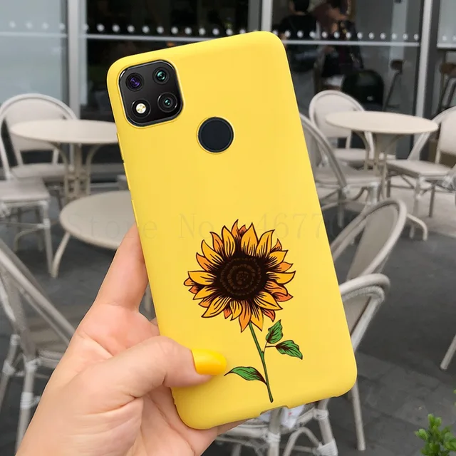 Sunflower Painted Soft Silicone Phone Case For Xiaomi Redmi 9C NFC 9 C 9A Case Butterfly Back Cover For Redmi 9A 9C 9 a Bumper dtyj