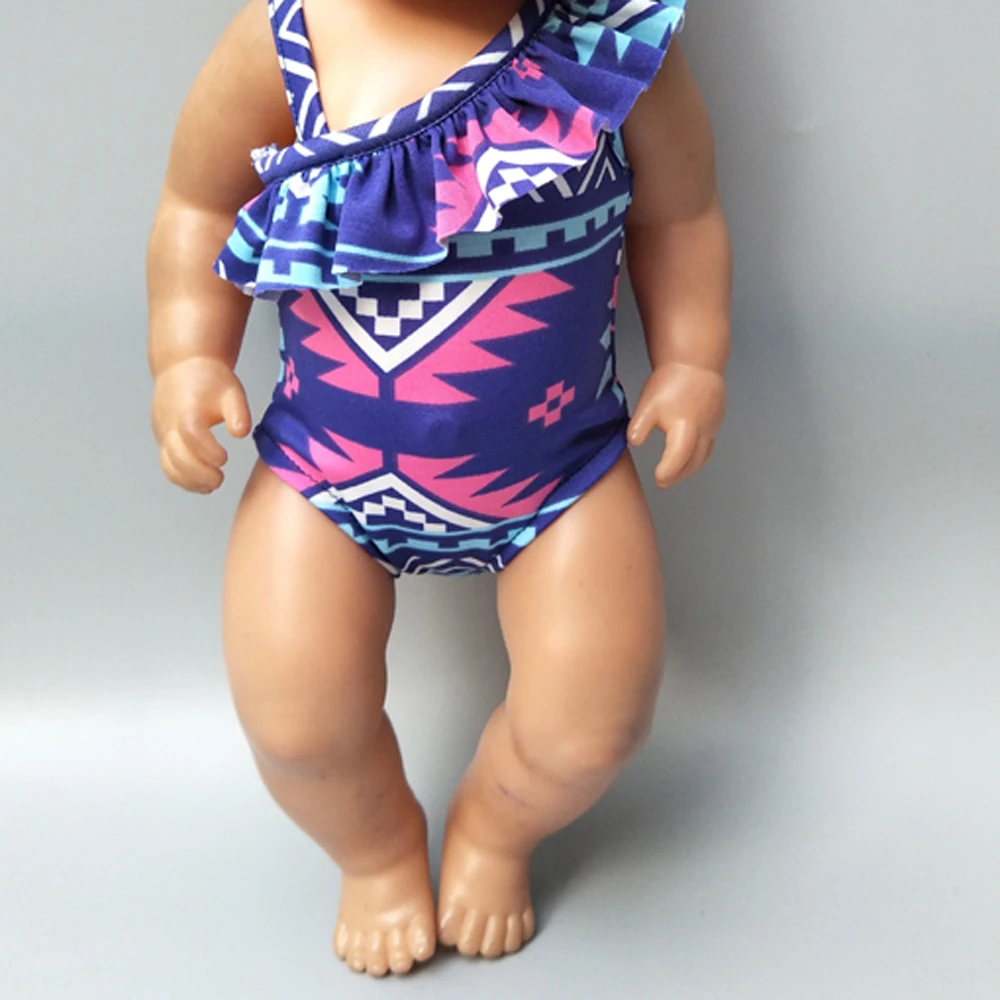 17 дюймов ребенок новорожденный Купальник для куклы Кепка для 18 дюймов девочка кукла в купальнике Кепка Набор Кукла Летнее платье одежда - Цвет: A9