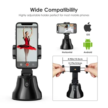 

Auto Smart Shooting Selfie Stick for Smart Phones Smart Object Tracking 360 Degree Rotation Face Tracking Camera Phone Holder