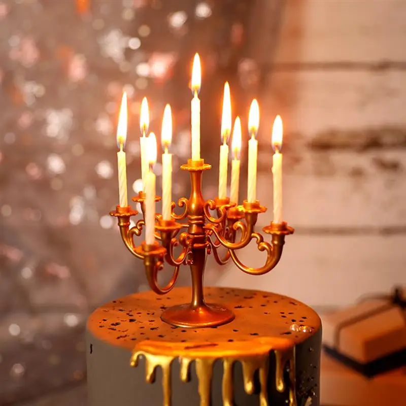 2 шт подсвечники для торта, креативные свечи для торта, вечерние украшения, принадлежности для свадьбы, дня рождения, фестиваля