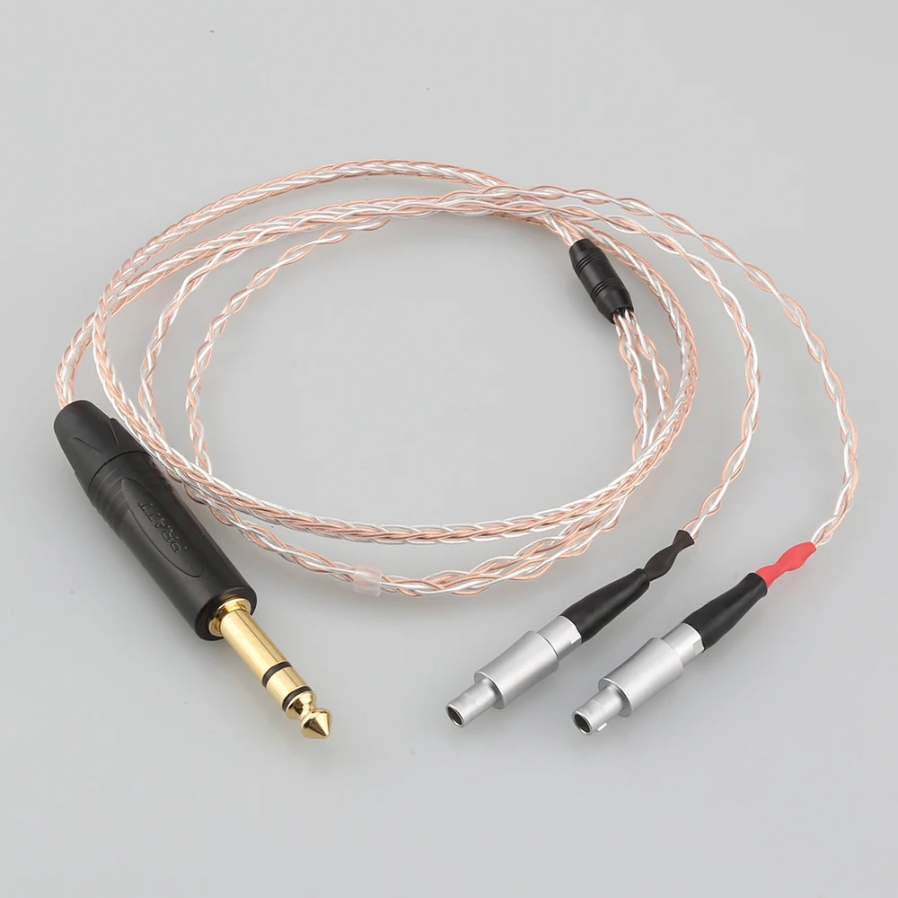 8-жильный посеребренный кабель для наушников Sennheiser HD800 HD800s HD820s HD820 Dharma D1000 разъем 6