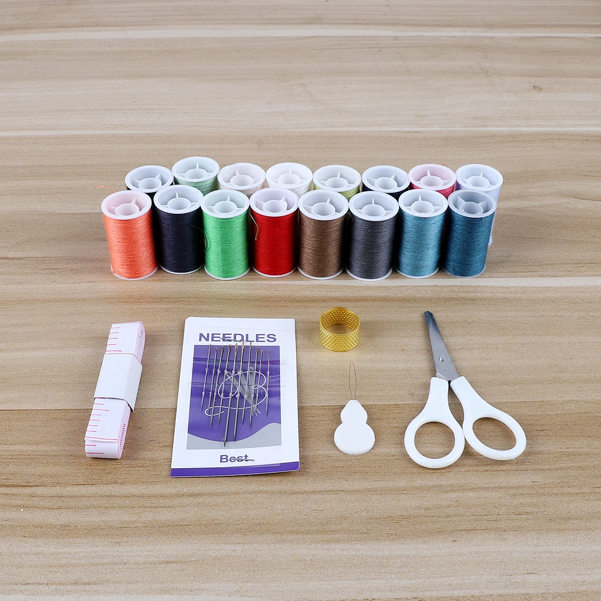 Sewing Box For Home Tools Cord Scissors Pins &Amp; Needles Double Layer Storage Sewing Box