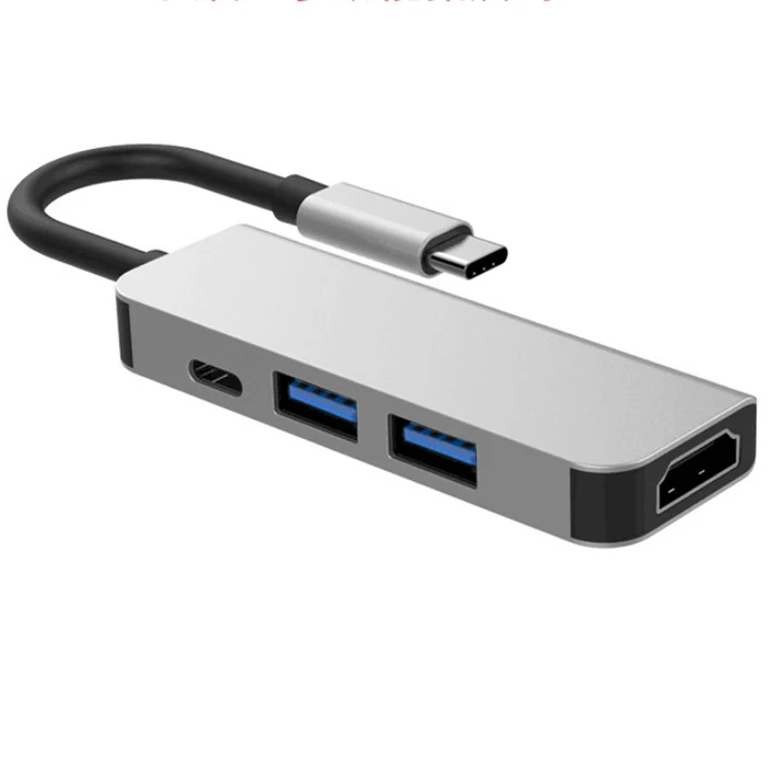 Basix USB C концентратор типа C к HDMI/USB 3,0/RJ45/SD/TF/PD адаптер для Macbook Pro huawei P20 samsung S8 S9 type-c USB 3,0 концентратор - Цвет: 4in1 HUB