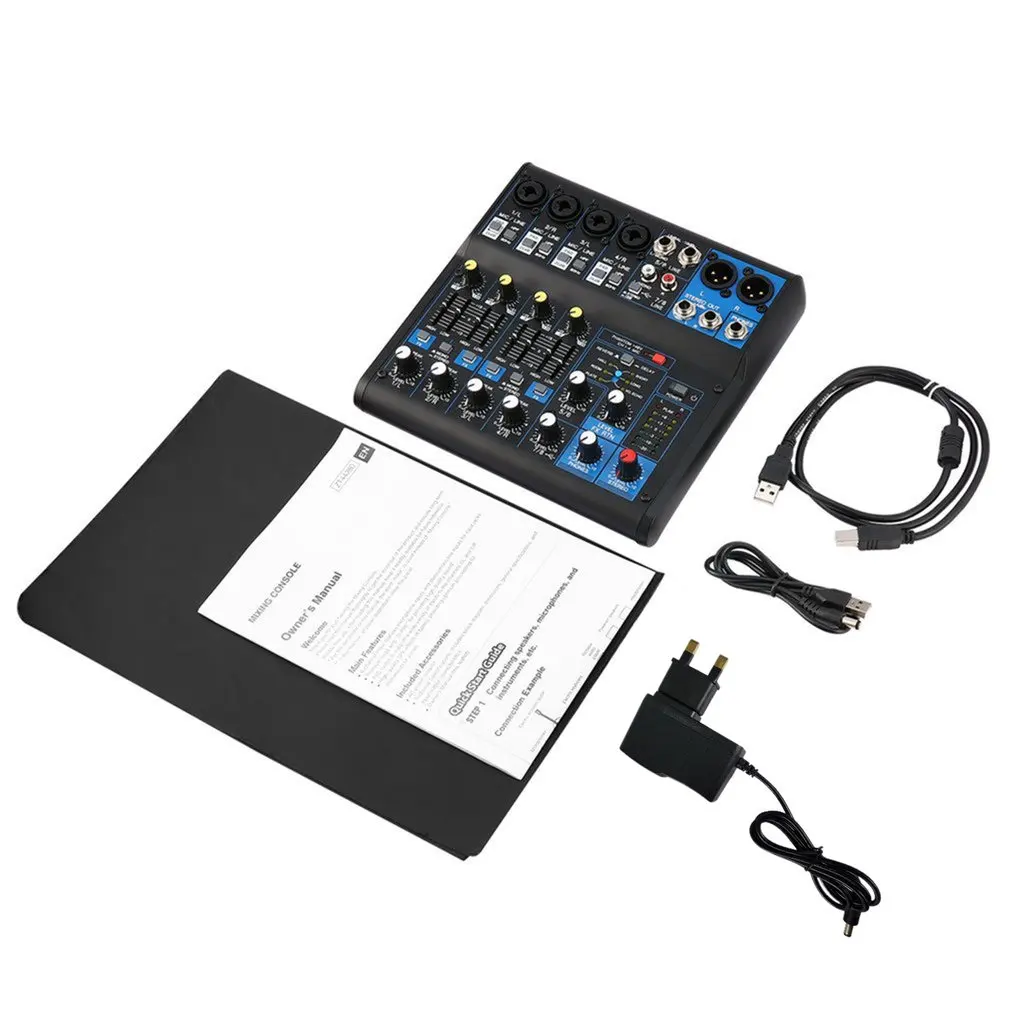 

8 Channel DJ Powered Mixer Professional Power Mixing Amplifier USB Slot 16DSP 110-130V Phantom Power For Microphones UK PLUG