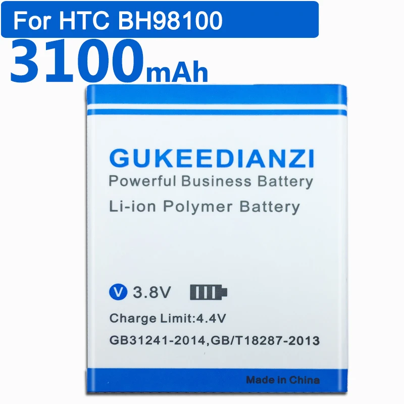 GUKEEDIANZI BH98100 аккумулятор для телефона 3100 мАч для htc Desire SV T326e Desire P T326H Rezound 4G ThunderBolt 2 Verizon Rezone ADR6425