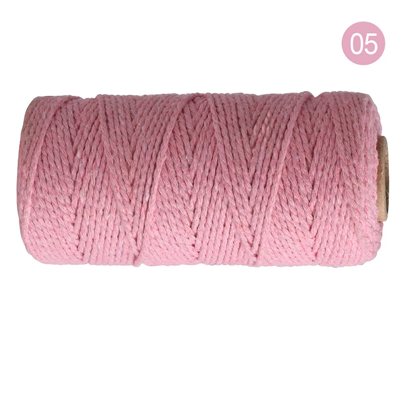 100% Cotton rope colorful twine macrame cord string thread for party wedding decoration accessory DIY cord 2mm*100m 