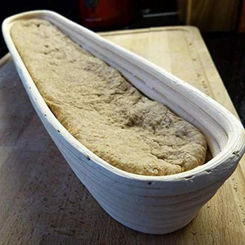 

17Inch Rattan Lining and Bread Proofing Basket - Proofing Basket for Making Beautiful Bread with Scraper