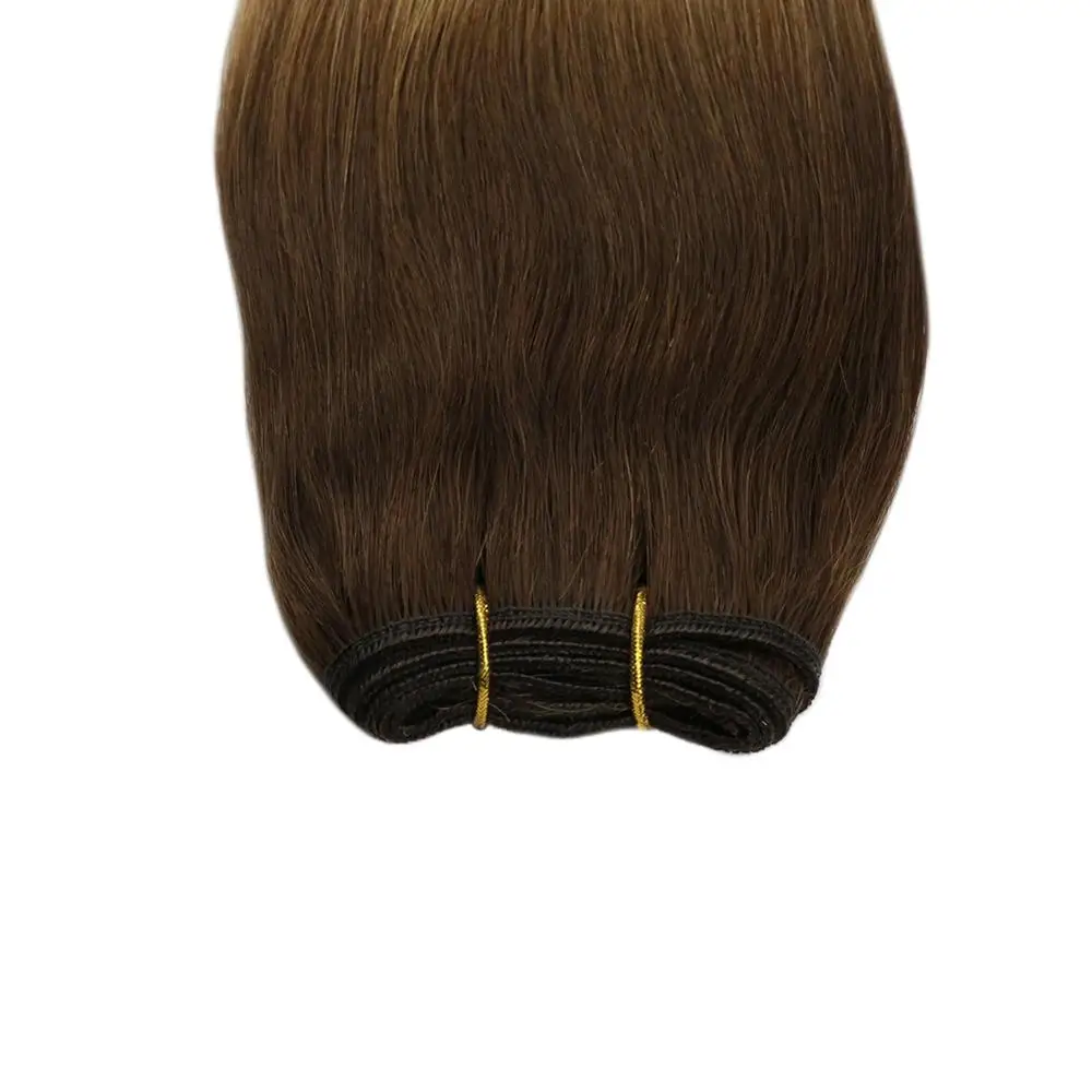 Ugeat Hair Weft Extension Machine Remy Human Hair 14-24inch 100g Natural Straight Real Human Hair Weft Weaving