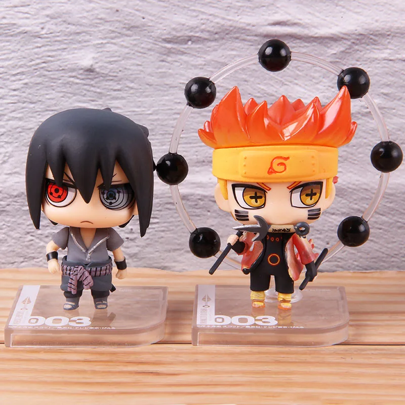 Ботинки в стиле аниме «Naruto фигурку как у героя мультфильма Саскэ Утиха & героя аниме «Наруто Узумаки ПВХ Коллекционная модель игрушка