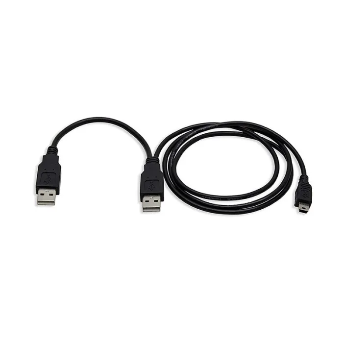 Двойной USB 2,0 type A к USB Mini 5-Pin type B x1 Y кабель для передачи данных и питания PUO88