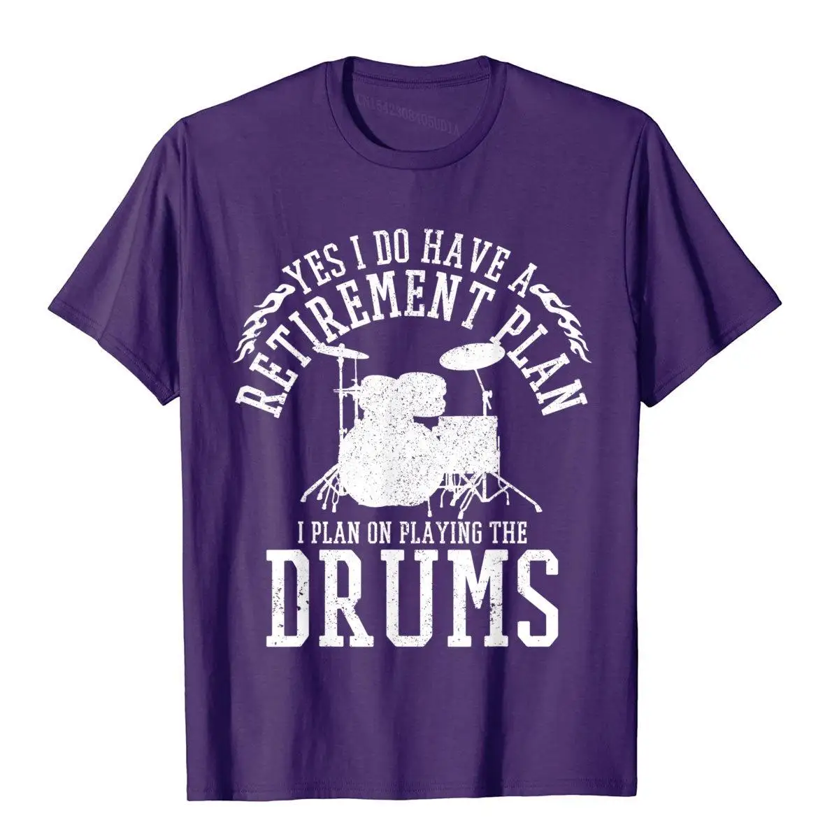 Mens Drummer Retirement Plan - Funny Drums Retired Musician Gift T-Shirt__B6211purple