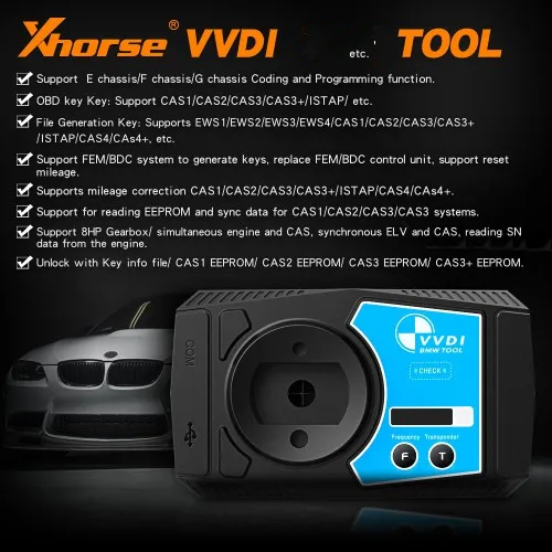 Xhorse VVDI для BMW E/F/G шасси диагностическое кодирование и Программирование инструмент Сброс пробега покрывает все функции VVDI2 для BMW