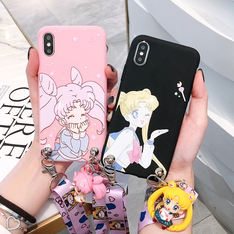Милый чехол для телефона sam-s10 plus с 3d-изображением Сейлор Мун Samsung S6/S7 edge/S8/S9