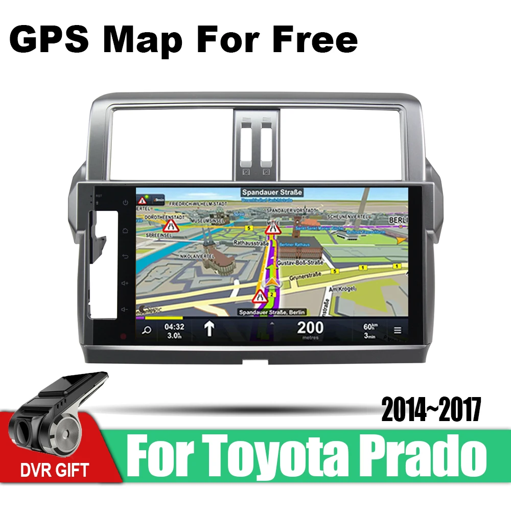 Автомобильный мультимедийный плеер ZaiXi с gps для Toyota Land Cruiser Prado 150 2014 ~ 2017 навигацией