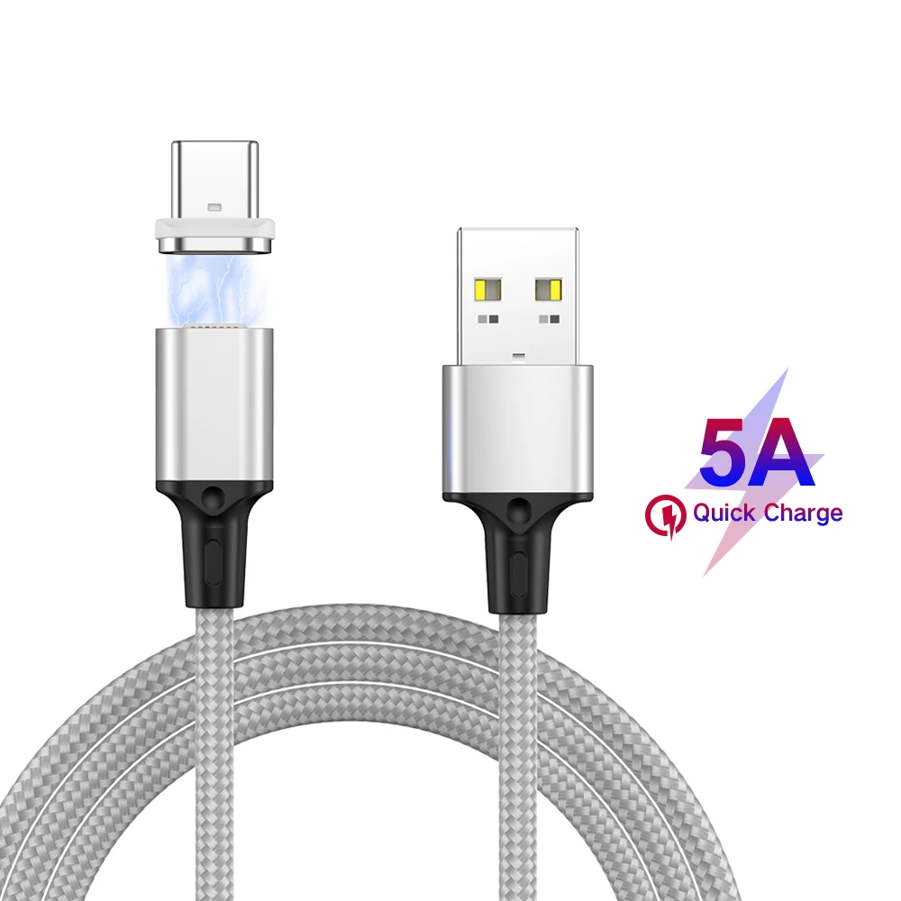 Магнитный кабель IPSKY type C для мобильных телефонов Android USB быстрая зарядка 5А QC3.0