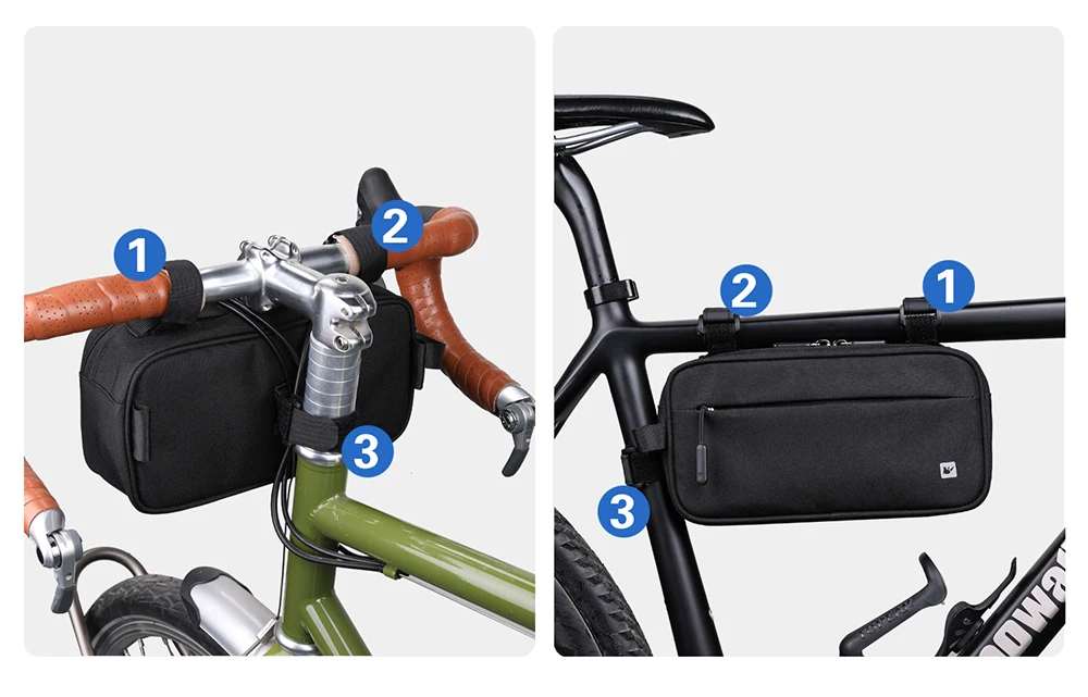Rhinowalk Bicycle Front Frame Triangle Bag 2.5L Waterproof Handlebar Bike Bag Multifunction for mountain Bike Cycling Waist Bags (10)