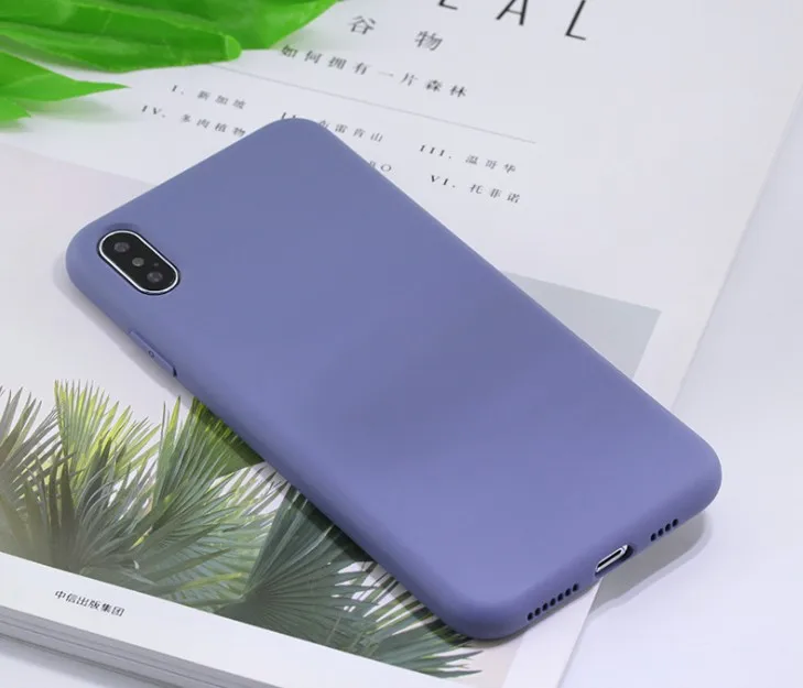 Официальный мягкий чехол для iPhone 11 7 8 6 6s Plus 7 жидкий силиконовый чехол карамельный цвет Coque Capa для iPhone X Xs Max XR - Цвет: Серый