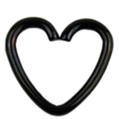 Heart Black 1PC Поддельные спирали пирсинг уха Daith 10 шт. 361L хирургическая сталь Сердце Звезда Кольцо хряща кольцо для козелка ушной раковины губы носа орбитальная шпилька сексуальные ювелирные изделия - Окраска металла: Heart Black 1PC
