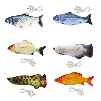 

Pet Cat Toy Electric Simulation Fish Toys USB Chargeable For Pet Cats Interactive Toys, Selected Styles