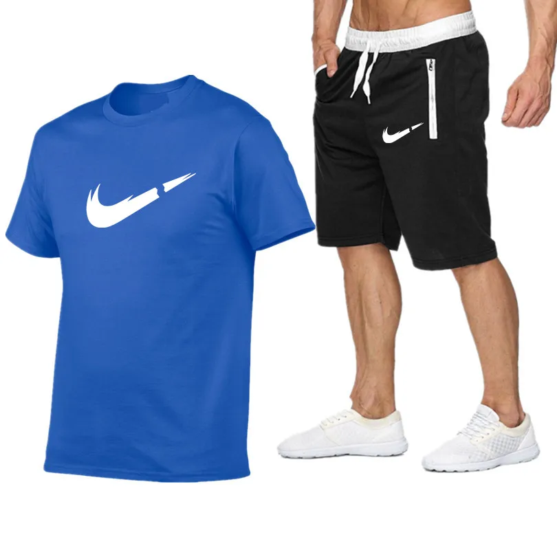 

2019 Summer Tracksuit Men's Sets T-Shirt+Shorts Mens Jogging Suit Casual Brand Sportswear Men's Fashion 2 Piece Set