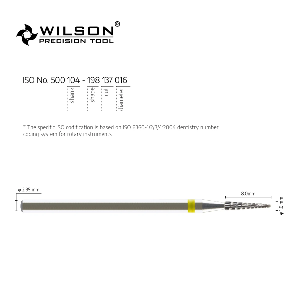 5001303 Tungsten Carbide Tools for Trimming Acrylic/Dental cast porcelain