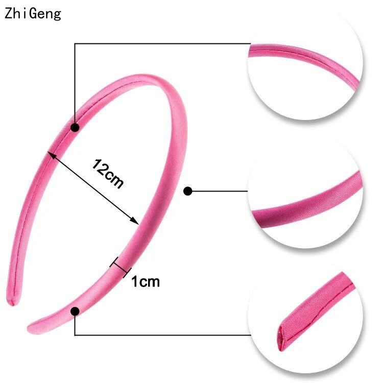 1/1. 5/2/2,8 см атласная повязка на голову для девочек, с обручем для волос, "сделай сам" сплошной цветной головной убор мульти Цвет лентой Для женщин Пластик из АБС-пластика, аксессуары для волос