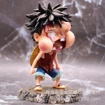 

Anime One Piece Monkey D. Luffy Figure Swollen Face Q ver. Model Toy PVC15CM Kids Toys Mini Statue Figurine Doll