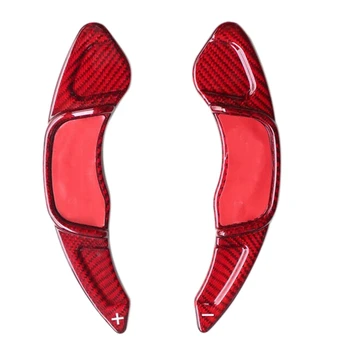 

for Golf MK7 R Carbon Fibre Paddle Shifter Extensions Paddles Car Decoration Carbon Fiber Sticker Red 2Pcs