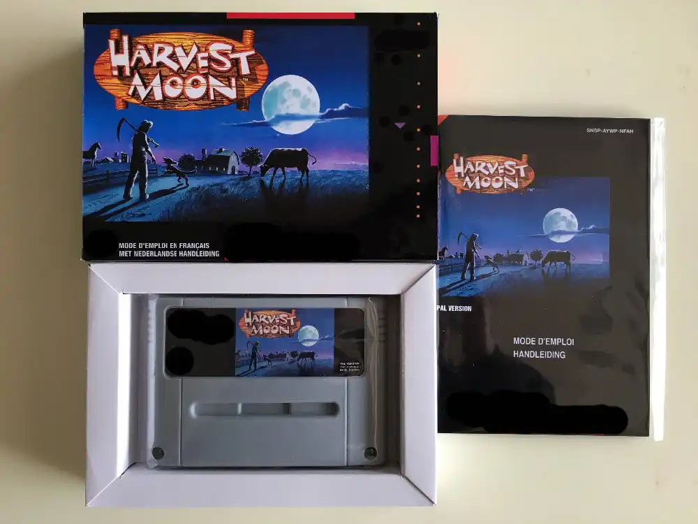 16bit ゲーム 牧場物語 フランス語 Pal バージョン ボックス マニュアル カートリッジ Moon Moon Box Aliexpress
