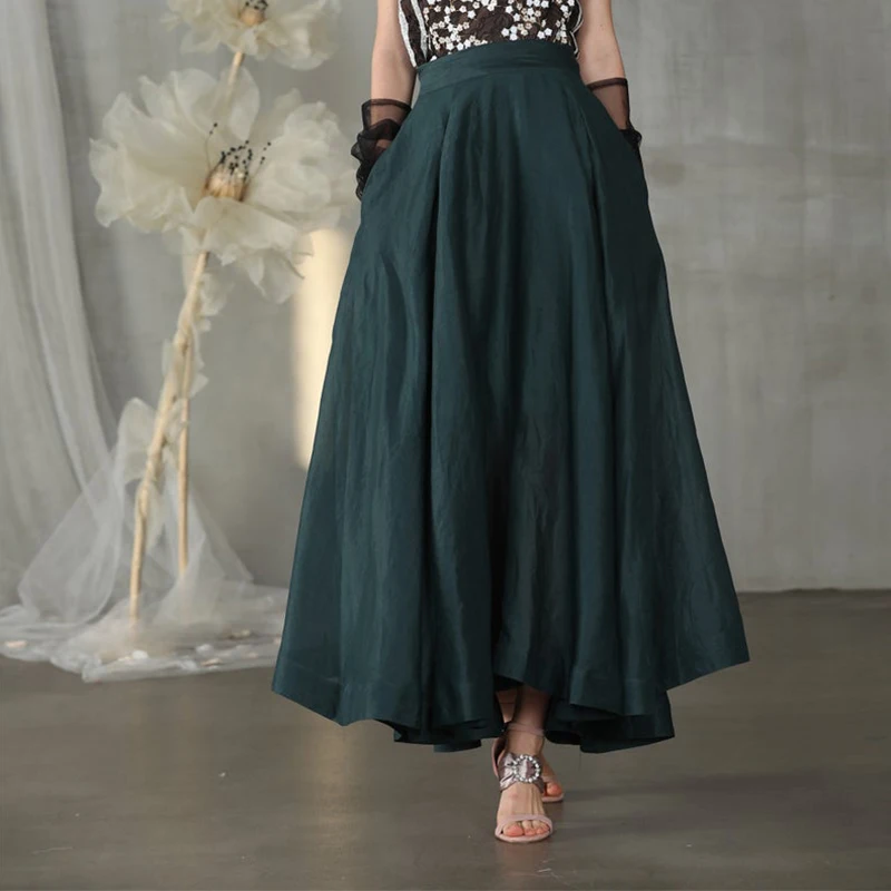 Юбка Linennaive бирюзово-зеленая свадебная скейтерская в пол для женщин вечеринок