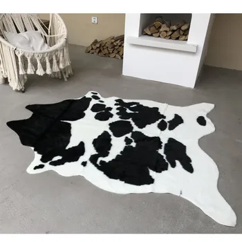 

Faux Fur Rug Animal Cow Shape Leopard Zebra Print Pattern Floor Mat Chair Cover Furry Fluffy Bedroom Living Room Seat Pad Carpet