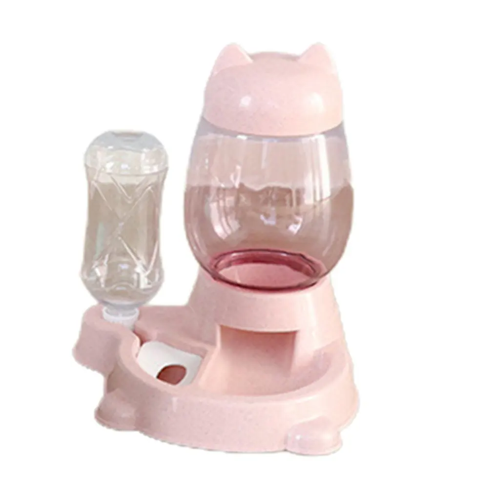 

2.2L Pet Dog Cat Automatic Feeder Bowl for Dogs Drinking Water Bottle Kitten Bowls Slow Food Feeding Container