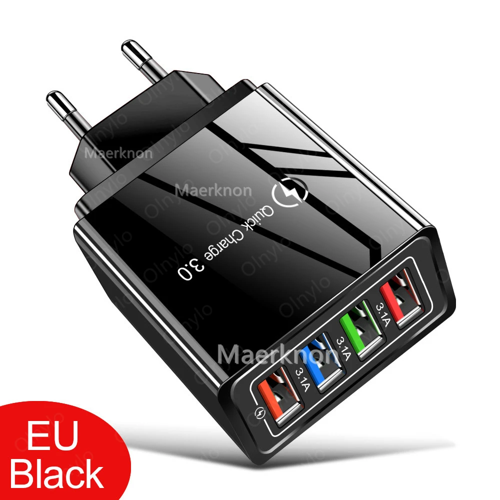 Quick Charge 3.0 4.0 EU Plug USB Fast Charging Universal Wall Mobile Phone Tablet Chargers For iphone 11 Samsung Huawei Charger (9)