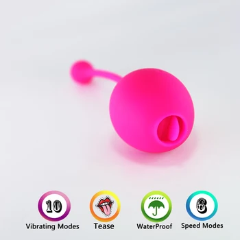 Sucking and licking tongue vibrator 10 Speeds Licking Vibrating Sex Toys Vaginal Anal Dildo Masturbator Toys for Adults women 3